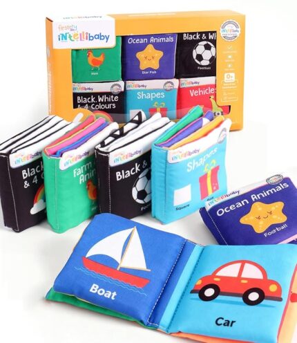 6-Book Set–Soft Sensory Cloth Books for Babies